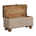 Load image into Gallery viewer, Boucle Lid- up Storage Ottoman
