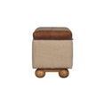 Load image into Gallery viewer, Boucle Lid- up Storage Ottoman
