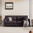 Load image into Gallery viewer, Upholstered Country Style Sofa with Wooden Legs and Two Throw Pillows
