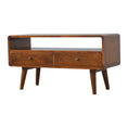 Load image into Gallery viewer, Curved Chestnut Media Unit
