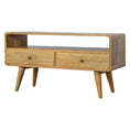 Load image into Gallery viewer, Curved Oak-ish Media Unit
